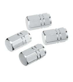 KIT 4 TAPPI VALVOLE RUOTE ARGENTO 