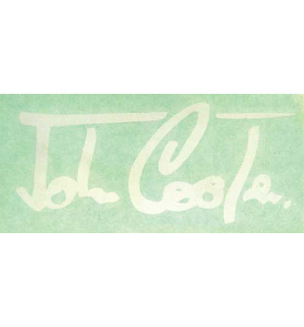 STICKER JOHN COOPER SIGNATURE BIANCO