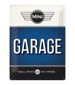 TARGA SMALTATA "MINI GARAGE" 30x40