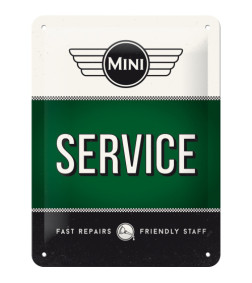 TARGA SMALTATA "MINI SERVICE" 15x20