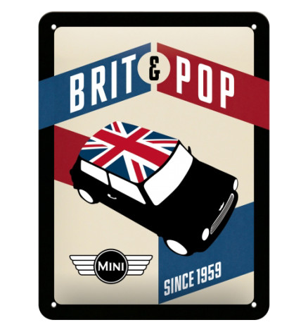 TARGA SMALTATA "BRIT POP" 15x20