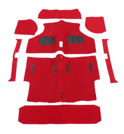 RIVESTIMENTO COMPLETO MOQUETTE ROSSO *DELUXE*