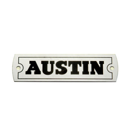 TARGHETTA METALLO "AUSTIN" COPERCHIO PUNTERIE