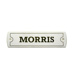 TARGHETTA METALLO "MORRIS" COPERCHIO PUNTERIE