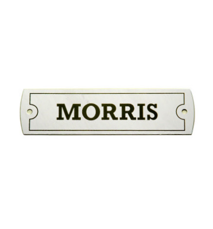TARGHETTA METALLO "MORRIS" COPERCHIO PUNTERIE