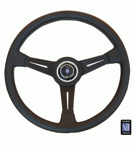VOLANTE NARDI CLASSIC PELLE/RAZZE NERE 330mm *