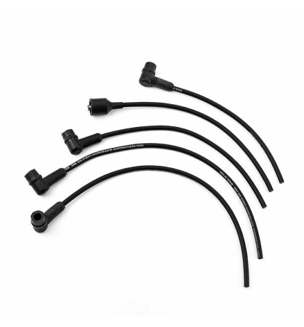 KIT CAVI CANDELA SILICONE NERO 7mm PER 25D