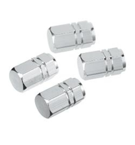 KIT 4 TAPPI VALVOLE RUOTE ARGENTO 