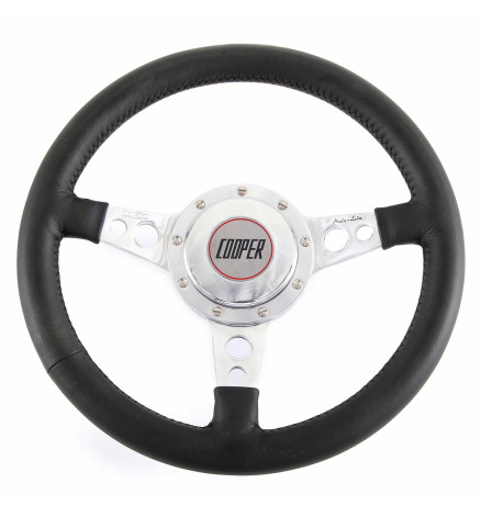 VOLANTE PELLE MOTO-LITA JOHN COOPER 13" C/MOZZO