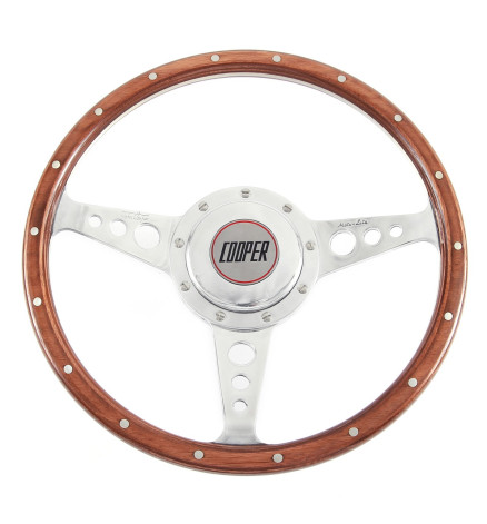VOLANTE LEGNO MOTO-LITA JOHN COOPER 13" C/MOZZO